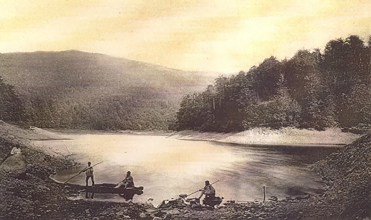 Historické vyobrazenie Morského oka z roku 1888.